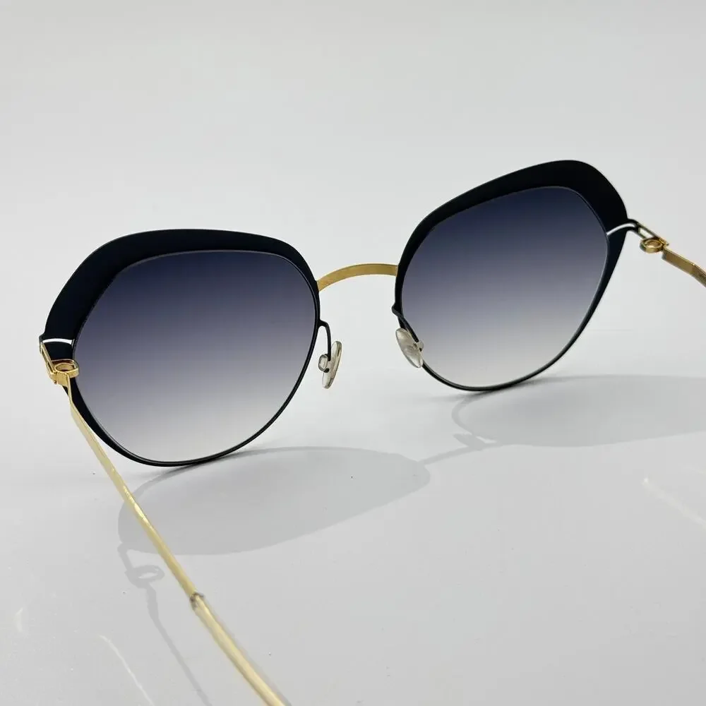 Mykita Sunglasses Lite Sun Mette Col 256 Indigo Gold Butterfly Oversize Gradient